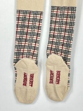 Burberry Baby Nova Check Footed Tights Beige Holiday Christmas 12-18M